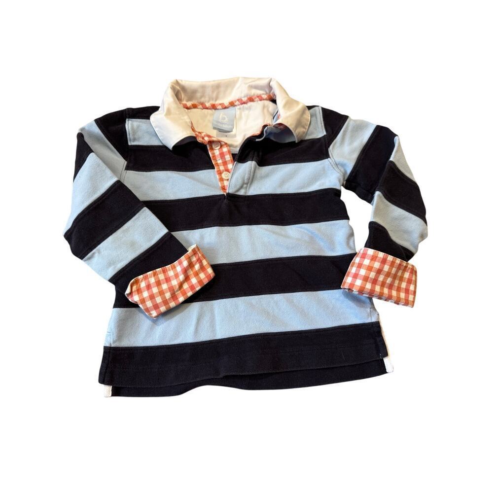 Bella Bliss Fritz Rugby shirt, Kids Shirt, size 6, dark & light blue stripes